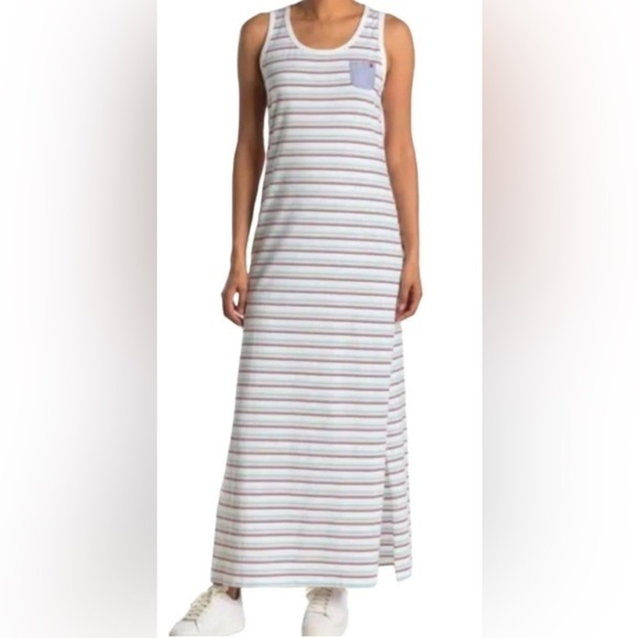 Tommy Hilfiger striped sleeveless maxi dress M - Picture 1 of 10